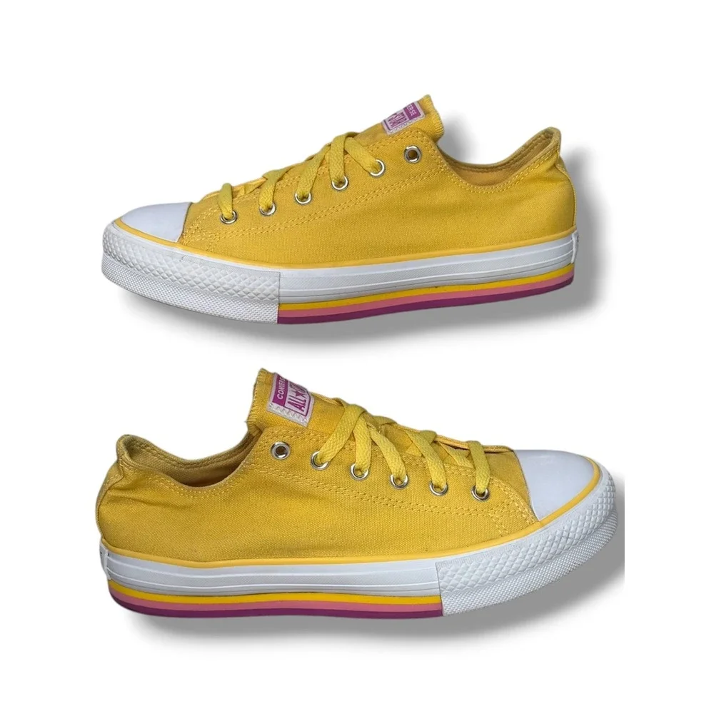 Converse Chuck Taylor All Star Youth 6‎ Eva Platform Yellow Platform Sneakers